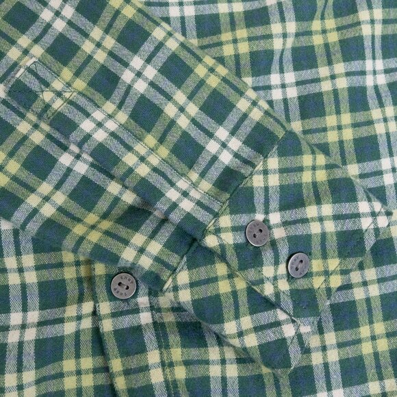 Aritzia TNA Flannel Shirt Plaid Green Button Up Medium - Picture 6 of 15
